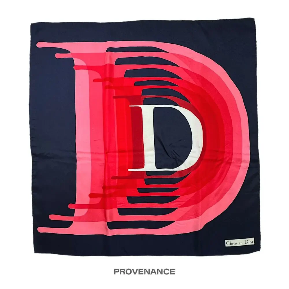 🔴 Christian Dior D Inception Silk Scarf - Multicolor